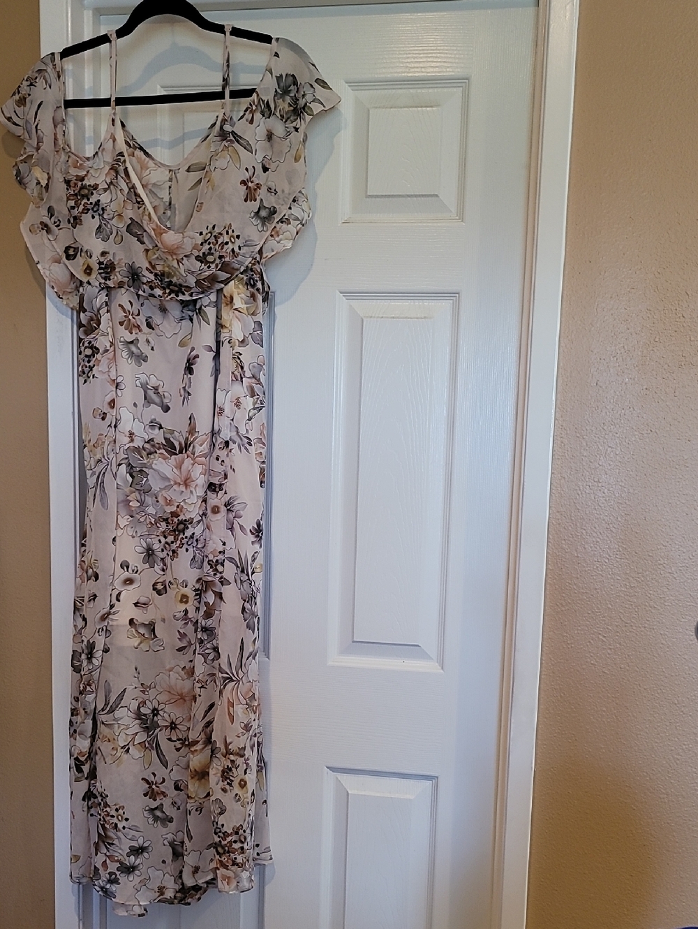 i jeans by Buffalo Blush Floral Ruffle Maxi Dress